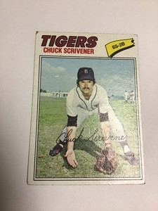 1977 TOPPS #173 Chuck Scrivener      .  Baseball Card -y 215