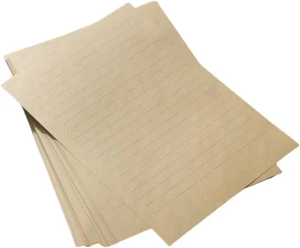 Kraft Stationary Paper for Writing,Lined Stationary Paper,Letter Size Vintage... - Picture 1 of 1