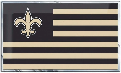 New Orleans Saints Flag Metal Die Cut Auto Emblem Decal Sticker NFL Cover