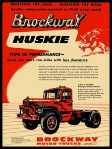 1959 Brockway Husky Truck, Tractor New Metal Sign 9x12" Ships Free - Picture 1 of 1
