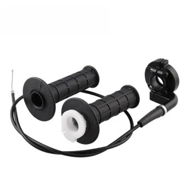 Motorcycle ATV 22mm 7/8" Twist Throttle Accelerator Handle Grips Cable Set - Image 1 of 4