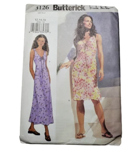 Abito Butterick 3126 modello da cucire miss taglia 12-16 Nicole Miller linea A non tagliato - Foto 1 di 7