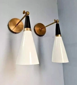 Brass Wall Lamp Handmade Vintage Light Mid Century Handcrafted Light Sconce Lamp - Picture 1 of 4