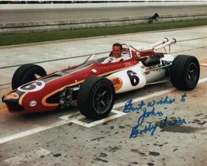 BOBBY UNSER Autographed Signed 8x10 INDY Photograph - To John - Picture 1 of 1