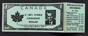 CANADÁ 1962 FANTASY "DIEFENBAKER P.C. BILLETE DE BANCO DÓLAR ESTABLE.ENVÍO $1,99 - Imagen 1 de 2