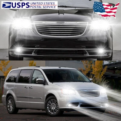 适用于克莱斯勒 Town & Country 2010 - 2016 组合 LXW LED 车头灯高/低 + 雾灯 — 第 1/4 张图片