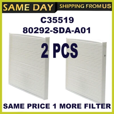 2 PÇS FILTRO DE AR DE CABINE HONDA ACCC Acura Civic CRV Odyssey NOVO C35519 EUA - Imagem 1 de 4