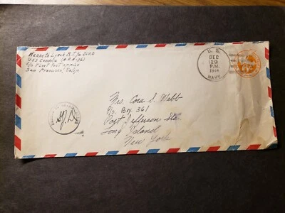 USS CAMBRIA APA-36 Naval Cover 1944 Censored WWII Navy Sailor's Mail - Image 1 of 2