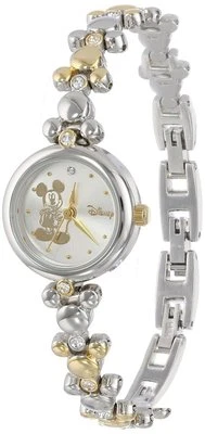 Women's MCK313 Disney Mickey Mouse elegant Two Tone Thin Bracelet Watch - Image 1 of 2