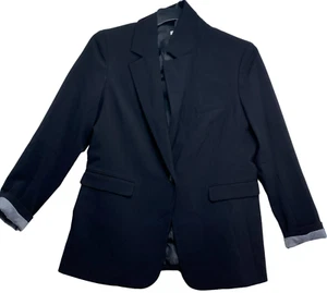 Bar III Blazer Coat Womens size 12 Black 1 Button 2 Pockets Lined Business New - Picture 1 of 7