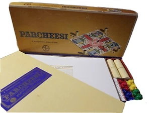 PARCHEESI BACKGAMMON BOARD GAME 1964 Vintage Gold Seal Edition Complete EC - Picture 1 of 10