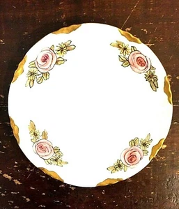 Hutchenreuther Selb Bavaria Small Plate 6" Rose Gold Edge Floral VTG Bread - Picture 1 of 7