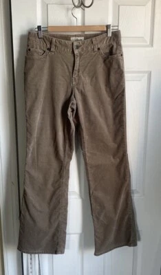 LL Bean Women's Favorite Fit Greenish Brown Velvet Straight Leg Pants Size 6 Reg - Imagem 1 de 4