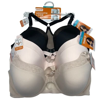 Warner's Front Close Racerback Bra Underwire Floral Lace Lift Smooth FX RF2811 - Image 1 of 4