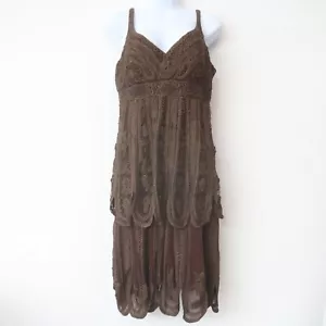 Abito Sue Wong Babydoll 10 Pizzi Formale Evento Stravagante Fata Y2K Boho - Foto 1 di 10