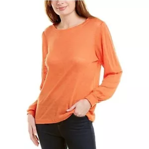 Donna Karan Linen Long Sleeve Top Women’s M Coastal Quiet Luxury Casual Relaxed - Picture 1 of 12
