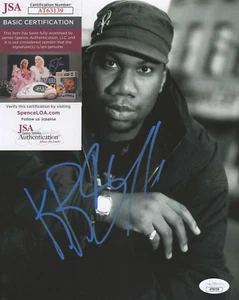 Foto firmada por KRS-One de 8x10 con certificado de autenticidad JSA #AT63139 Boogie Down Productions - Imagen 1 de 2