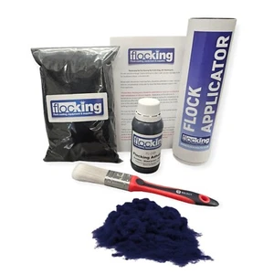 Kit Flocado - Azul Marino Oscuro - Salpicadero Flocado, Adhesivo, Aplicador - Artesanía - Imagen 1 de 3