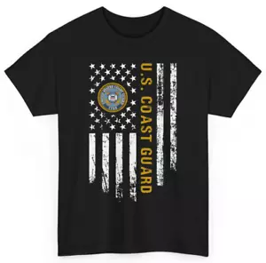 Coast Guard Birthday United States Anchor Unisex T-Shirt Patriotic Military Tee - Picture 1 of 7