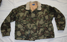 Vtg Outdoors Man Pendleton Wool Camouflage Hunting Jacket XL Thinsulate!!