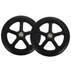 Pair of 7 Inch Rubber Wheels for Wheelchairs & Walkers