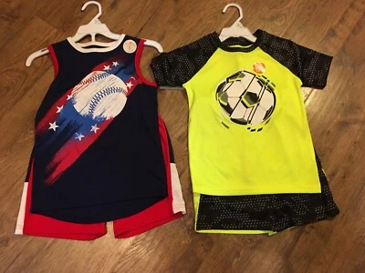 NWT Boys Size 5 Summer Clothes~Shirts / Shorts~Active~Sports Outfits - Image 1 of 2