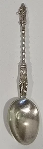 Vintage Figural Twisted Silverplate? Demitasse Collector 3 3/4" Spoon - Picture 1 of 8