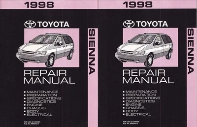 Toyota Sienna 1998 furgoneta manual taller reparación original OEM libro de servicio MCL10 Foto 1 de 4
