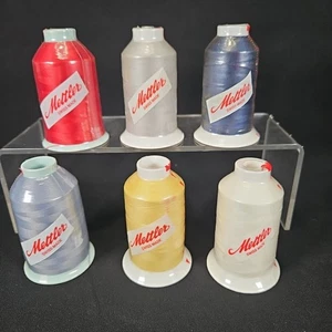 Mettler Serger Thread Metroflock Nylon Metrocor Polyester Swiss Made Lot of 6 - Picture 1 of 7