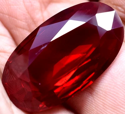 Natural 58.75 Ct Blood Red Ruby Mozambique GGL Certified Loose Gemstone - Image 1 of 4
