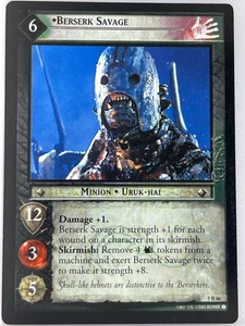 TARJETA RARA LORD OF THE RINGS TCG HELM'S DEEP 5R46 BERSERK SAVAGE lp - Imagen 1 de 1