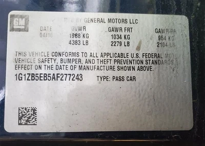 Motor de arranque compatible con 10-17 EQUINOX 1022147 Foto 1 de 4