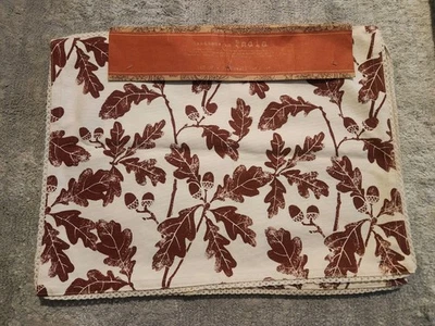 100% Cotton Artisan Handmade Placemats Set Fall Acorn Leaves Thanksgiving - Image 1 of 4