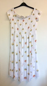 NEXT Robe blanche manches courtes motif oiseau d'amour entièrement doublée - Taille 20 haute - Photo 1 sur 7