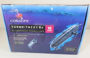 Coralife Turbo-Twist 6X 18 Watt UV Sterilizer Up to 250 Gal Aquarium NEW *READ* - Picture 1 of 5