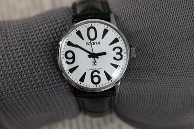 Raketa BIG ZERO mechanical 2609 Raketa small Zero raketa 0 Unisex case 34mm. - Image 1 of 4