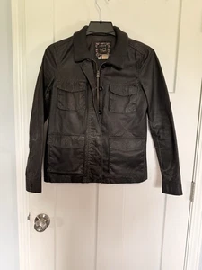 J.Crew Jacket Mens Size XS Black Washed Aged Utility Double Zipper - Picture 1 of 15