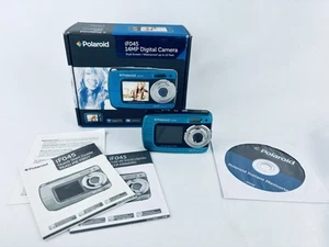 Polaroid IF045B 14.0 MP Dual Screen Waterproof Digital Camera Blue Tested Works - Picture 1 of 14