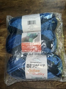 Spinrite 161129-29119 Softee Chunky Ombre Yarn-Denim 3-pack - Picture 1 of 1