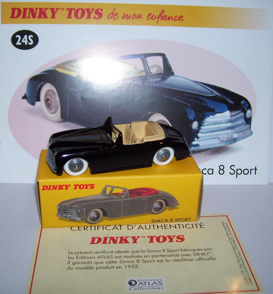 DINKY TOYS ATLAS SIMCA 8 SPORT NOIRE 1/43 REF 24S IN BOX - Photo 1/1