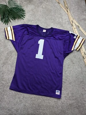 Vintage USA MADE Team NFL Wilson Jersey Mens L Large Purple Football Vikings  - Image 1 of 4