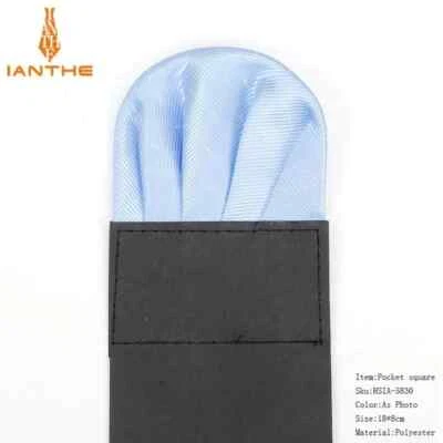 Men's Satin Silk Pre Folded Pocket Square Hankie Hankerchief Polka Dot Party , - Image 1 of 4