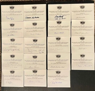 47 DIFFERENT PHILADELPHIA ATHLETICS AUTHENTIC AUTOGRAPHED 4X6 CARDS - Image 1 of 4