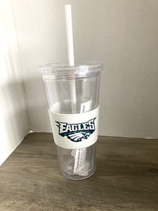 NFL Philadelphia Eagles 22oz Tumbler w/Straw and Rubber Grip - Picture 1 of 3