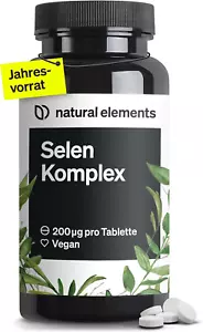 Selen Komplex 365 Tabletten 200µg Vegan Hochdosiert Ohne Zusätze - Bild 1 von 11