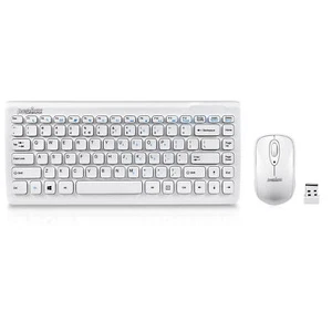 Perixx PERIDUO-707 PLUS US W, Mini Tastatur und Maus Set, schnurlos, weiß - Bild 1 von 2