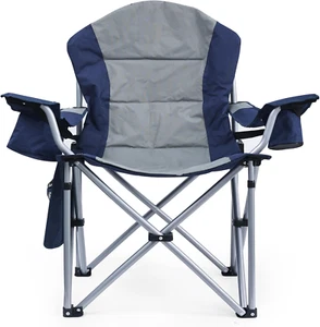 Oversized Camping Chairs for Adults with Lumbar Support, Padded Camping Chair wi - Picture 1 of 6