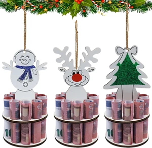 Weihnachtsgeldhalter, 3 Stück Weihnachten Geldhalter Ornamente, Geldgeschenke Ve - Bild 1 von 7