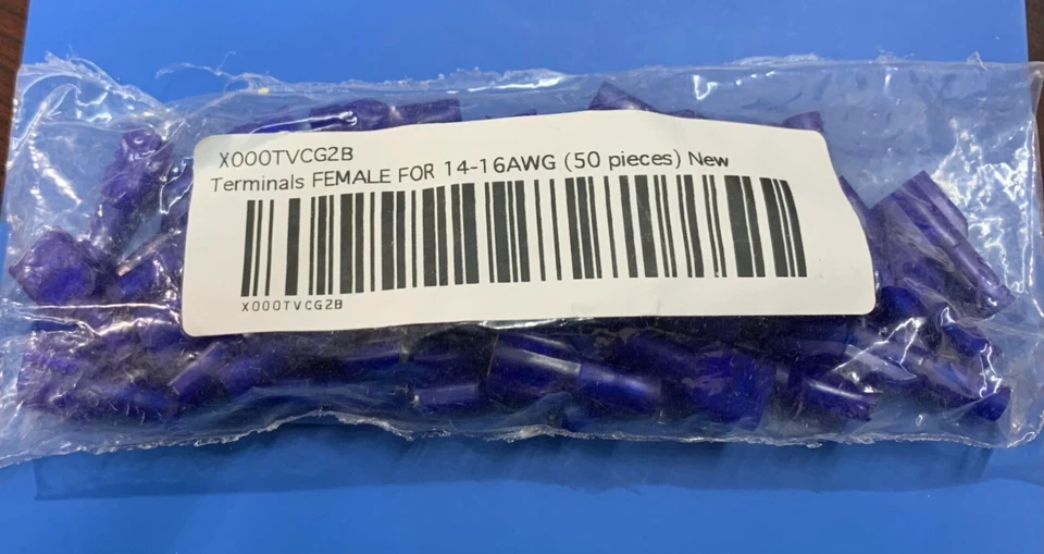 Molex Female Disconnect, 4.75Mm, 16-14Awg, Blu - 19003-0055 (50 PIECES) - Image 1 of 1