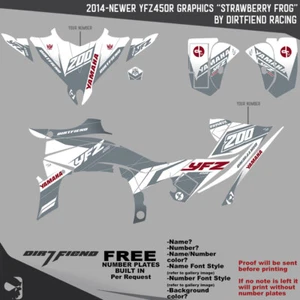 KIT GRÁFICO RANA FRESA WT GRIS YAM R LADOS/GUARDABARROS 2014-MÁS NUEVO YAMAHA YFZ450R - Imagen 1 de 5